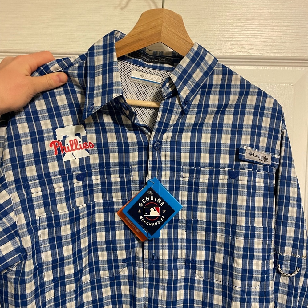 Columbia Blue Plaid Men's Shirt